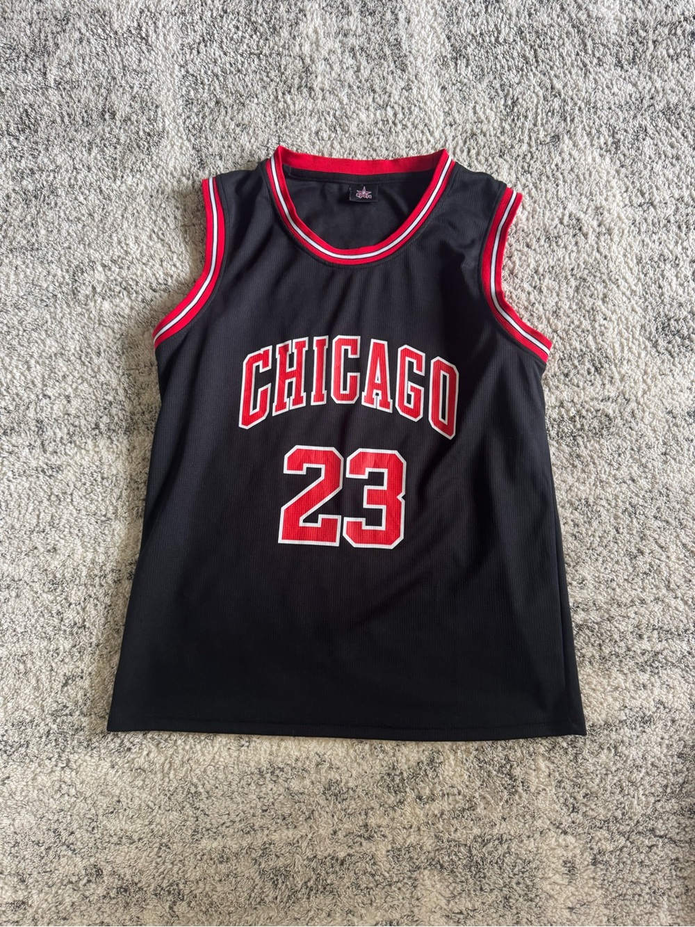 Sporto Black & Red Kids Chicago Basketball Jersey